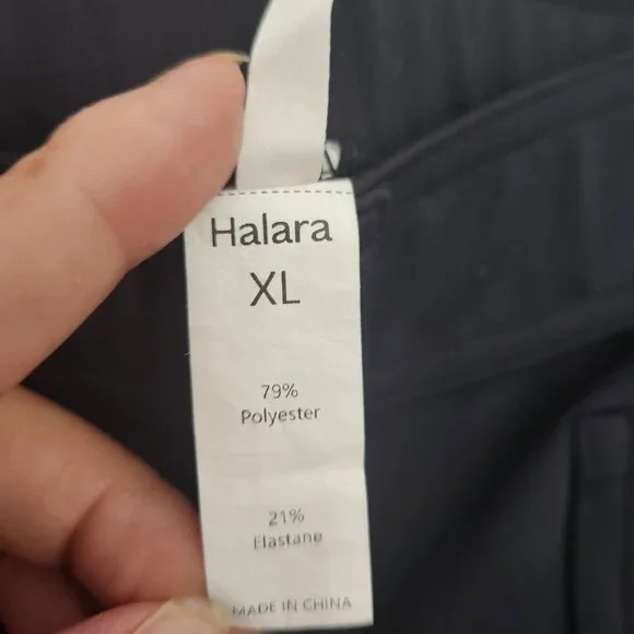 Halara High Waisted Button Pockets Wide Leg Casual Pants Women's XL Black Gym - Picture 6 of 11